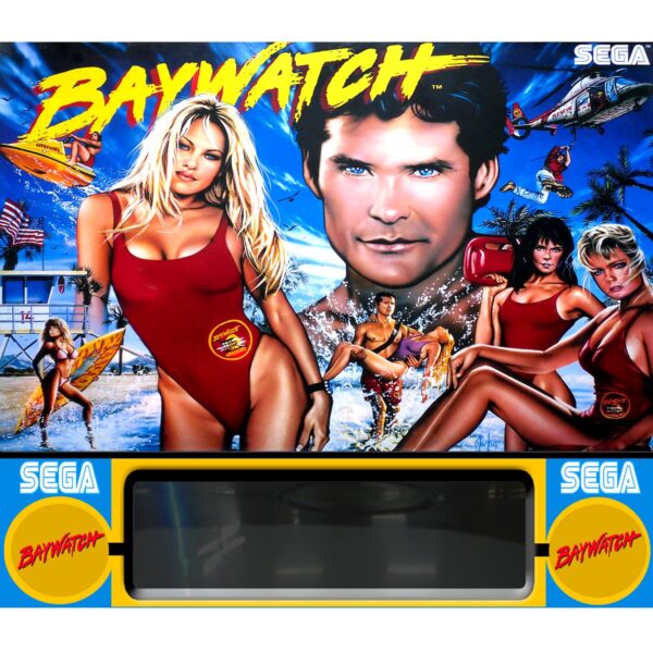 Baywatch Pinball Machine Backglass