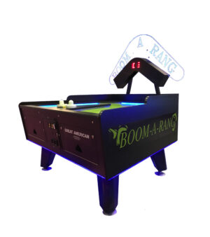 BoomARangLED Vibert Green 300x338 - Great American Boom-A-Rang Air Hockey Table with Electronic Scoring