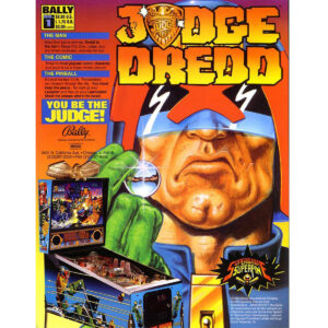 Judge Dredd Pinball Machine Flyer
