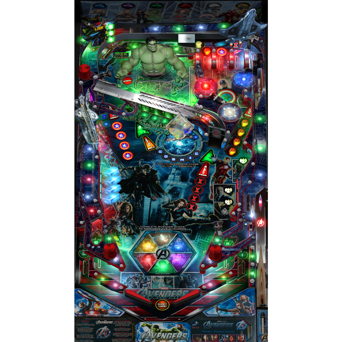 Marvel Avengers Pinball Machine Elite Home Gamerooms