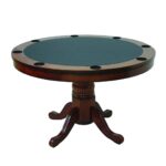 Round image 1 150x150 - Texas Hold Em Poker Table with Dining Top - Chestnut