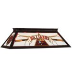 Stained Glass Billiards Light Fixture Red