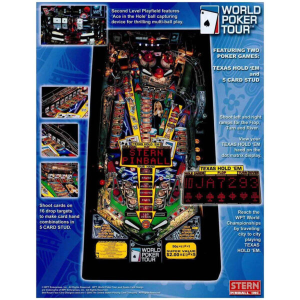 World Poker Tour Pinball Flyer 2 600x600 - World Poker Tour Pinball Machine