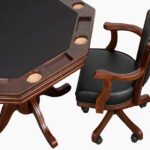 Poker-Table-With-Caster-Chair