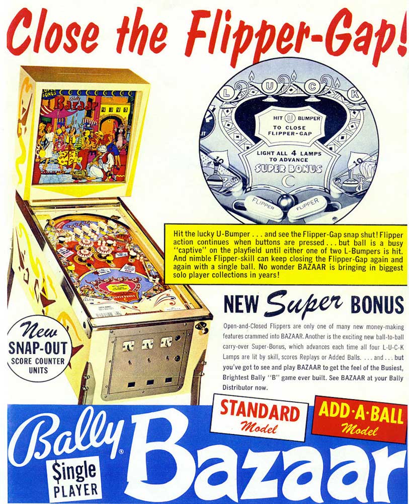 Bazaar Pinball Machine by Bally - Elite Home Gamerooms