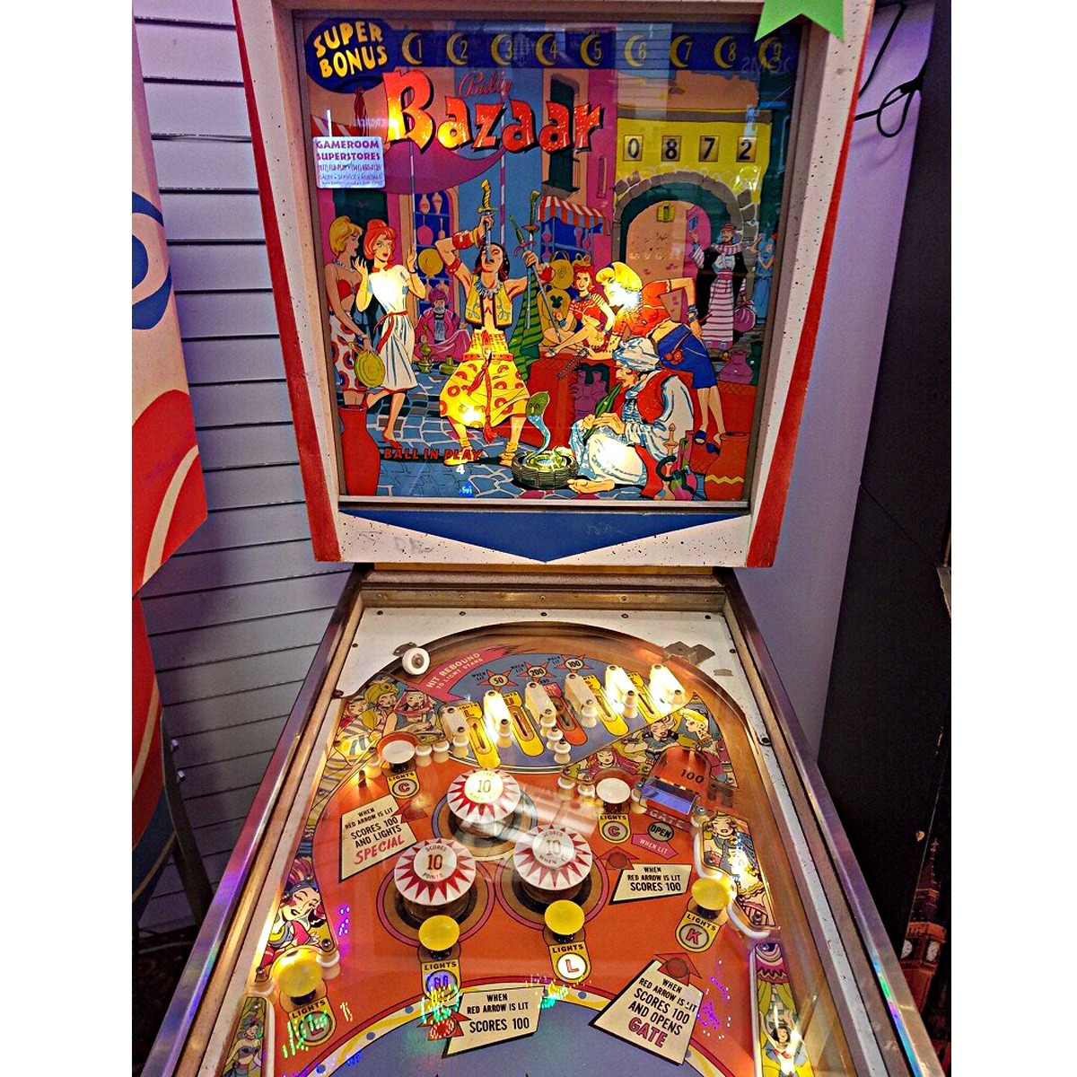 Bazaar Pinball Machine by Bally Elite Home Gamerooms
