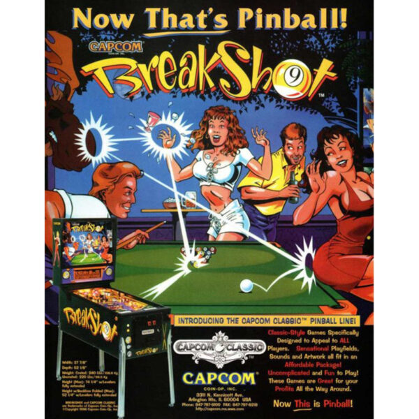 Breakshot Pinball Machine Flyer 600x600 - Breakshot Pinball Machine