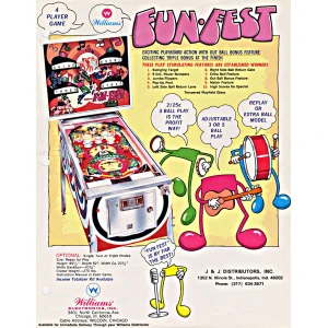Fun-Fest Pinball Machine Flyer