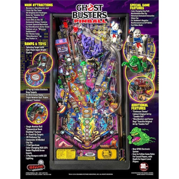 Ghostbusters Pro Pinball Machine by Stern