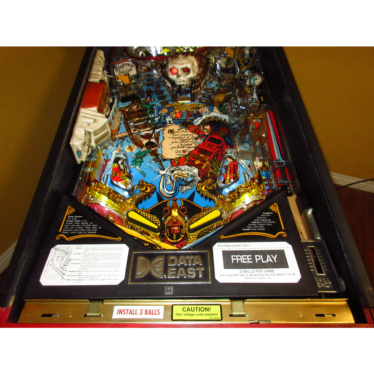 Hook Pinball Machine Elite Home Gamerooms Order Now!