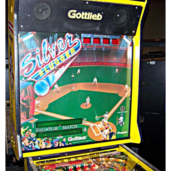 Silver Slugger Pinball Machine backglass