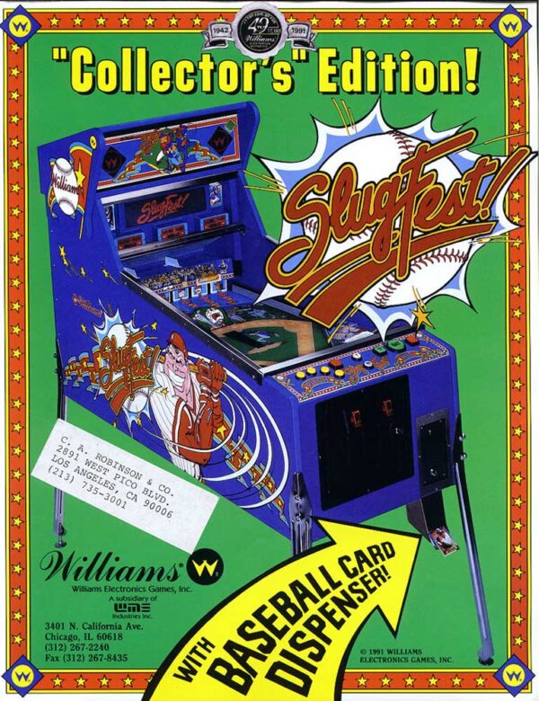 Slugfest Pinball Machine by Williams Flyer