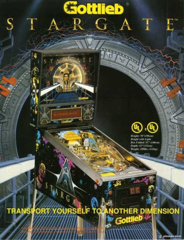 Stargate Pinball Machine Flyer