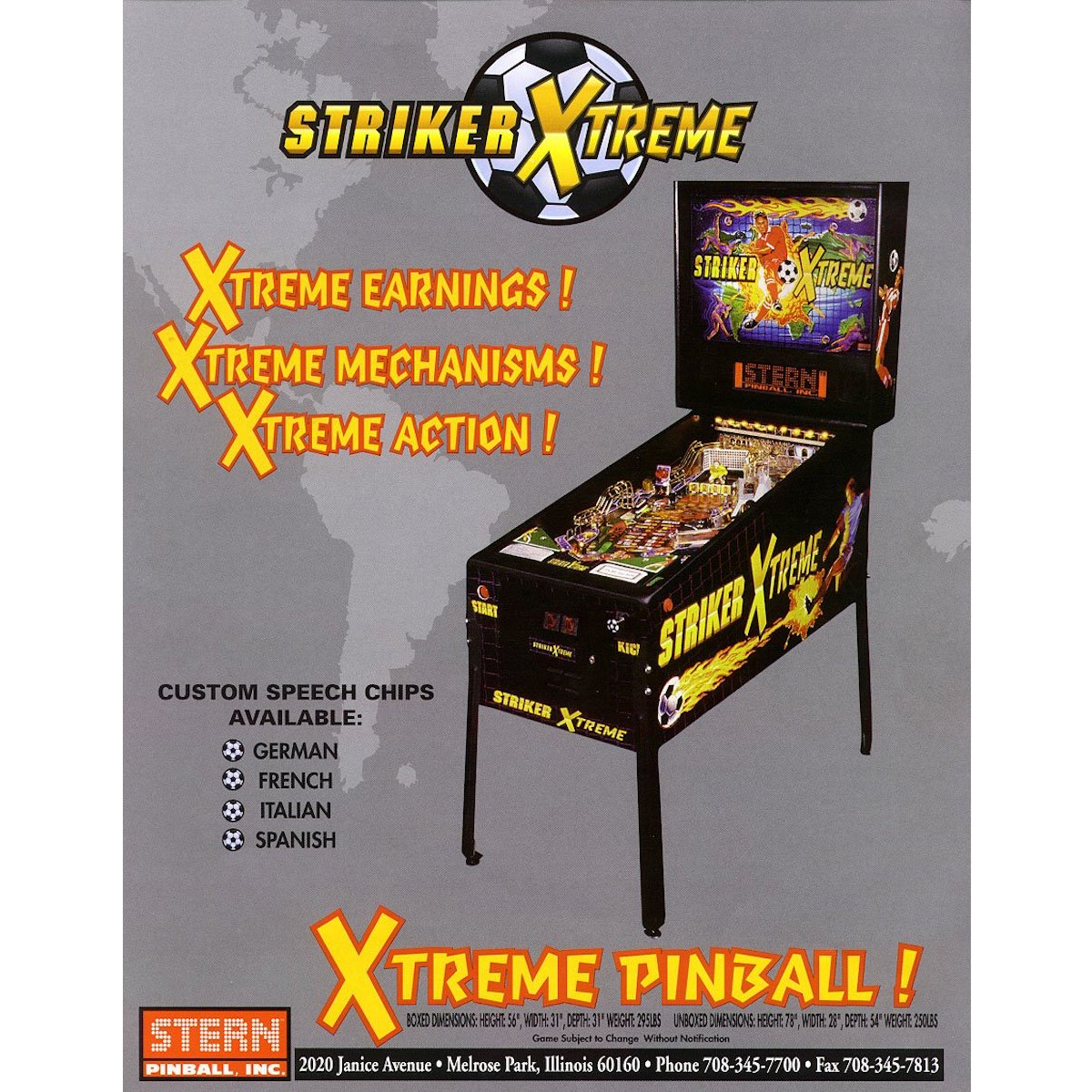 Striker Xtreme Pinball Machine Elite Home Gamerooms