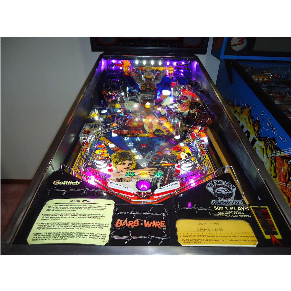 Barb Wire Pinball Machine Elite Home Gamerooms