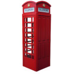 English Style Replica Telephone Booth in Red