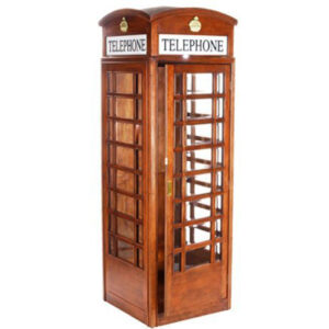 English Style Replica Telephone Booth in Mahogany