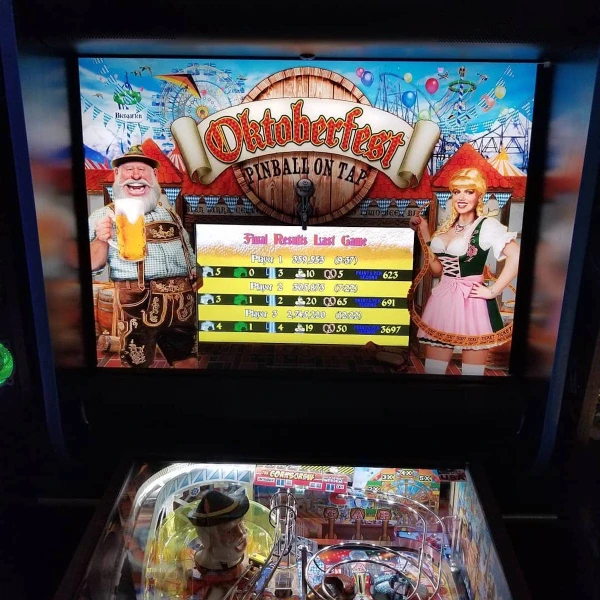 Oktoberfest Pinball Machine Backglass