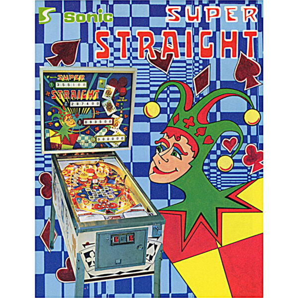 Super Straight Pinball Machine Flyer