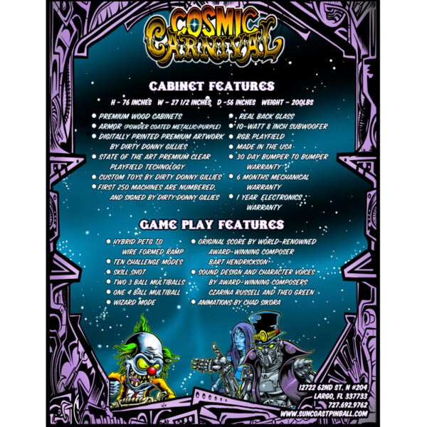 Cosmic Carnival Pinball Flyer