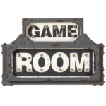 Metal Game Room Sign