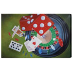 Roulette and Dice Oil Painting