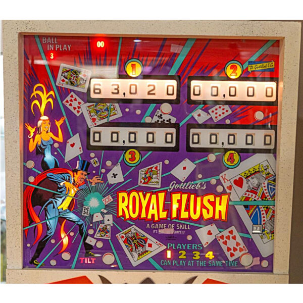Royal Flush Pinball Backglass