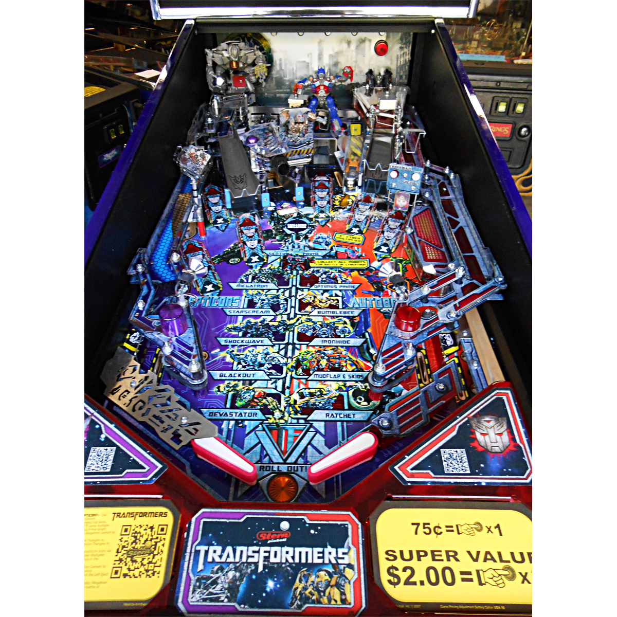 Transformers Decepticons Pinball Machine Elite Home Gamerooms