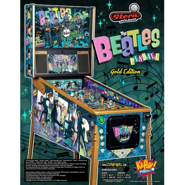 Beatles Gold Pinball Machine