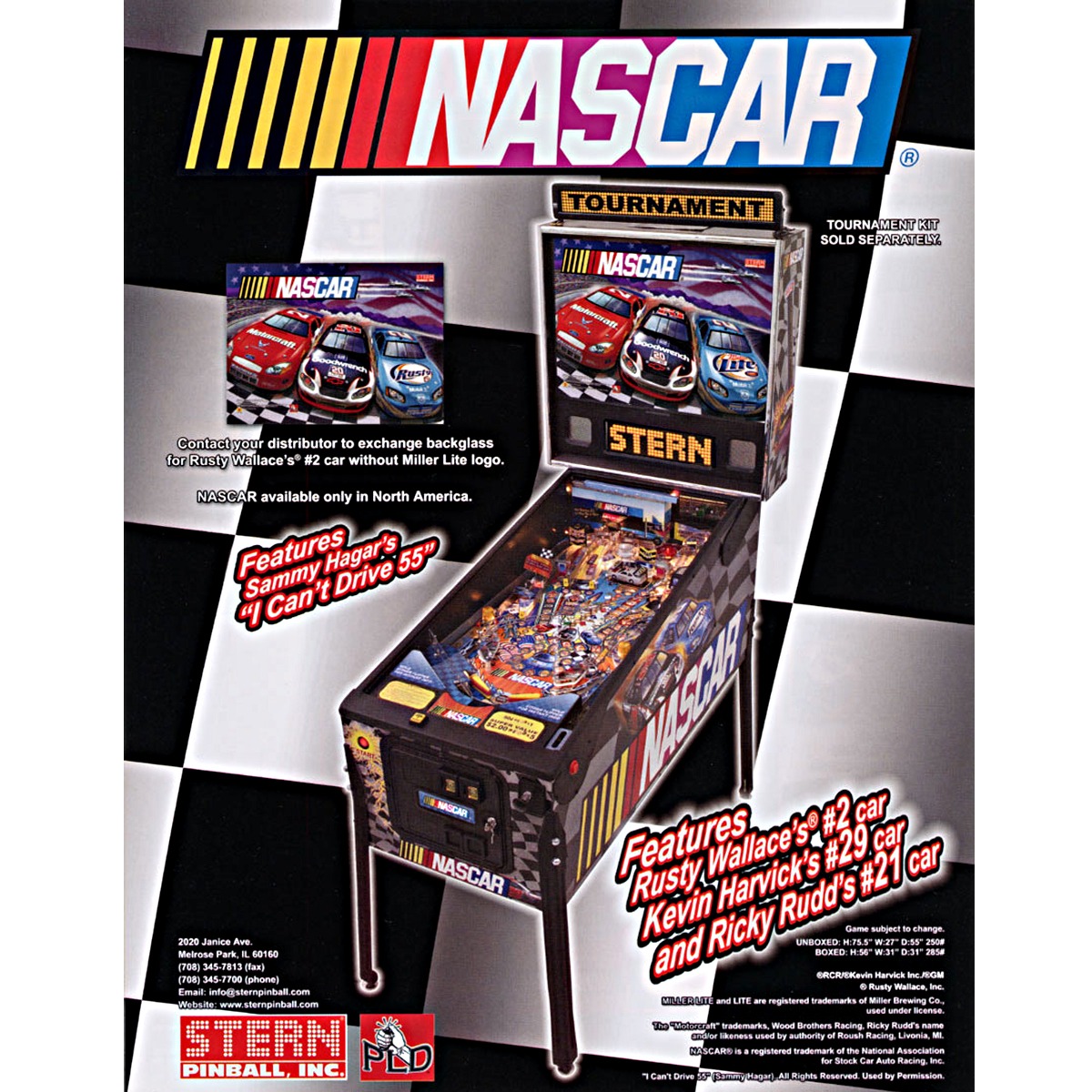 Nascar Pinball Machine by Stern Elite Home Gamerooms