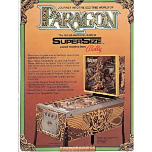 Paragon Pinball Machine Flyer