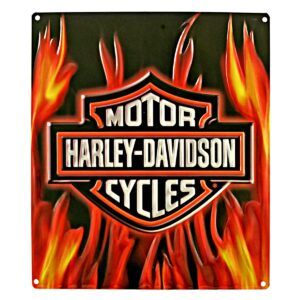 Harley Davidson Flame Logo Tin Sign
