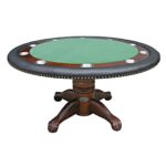 Poker Table – 60″ Dark Walnut 1