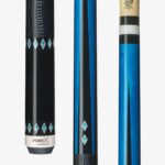 PureX Technology Pool Cues – Teal Stained Birds Eye Maple
