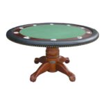 Round Poker Table 60 Inch – Antique Walnut