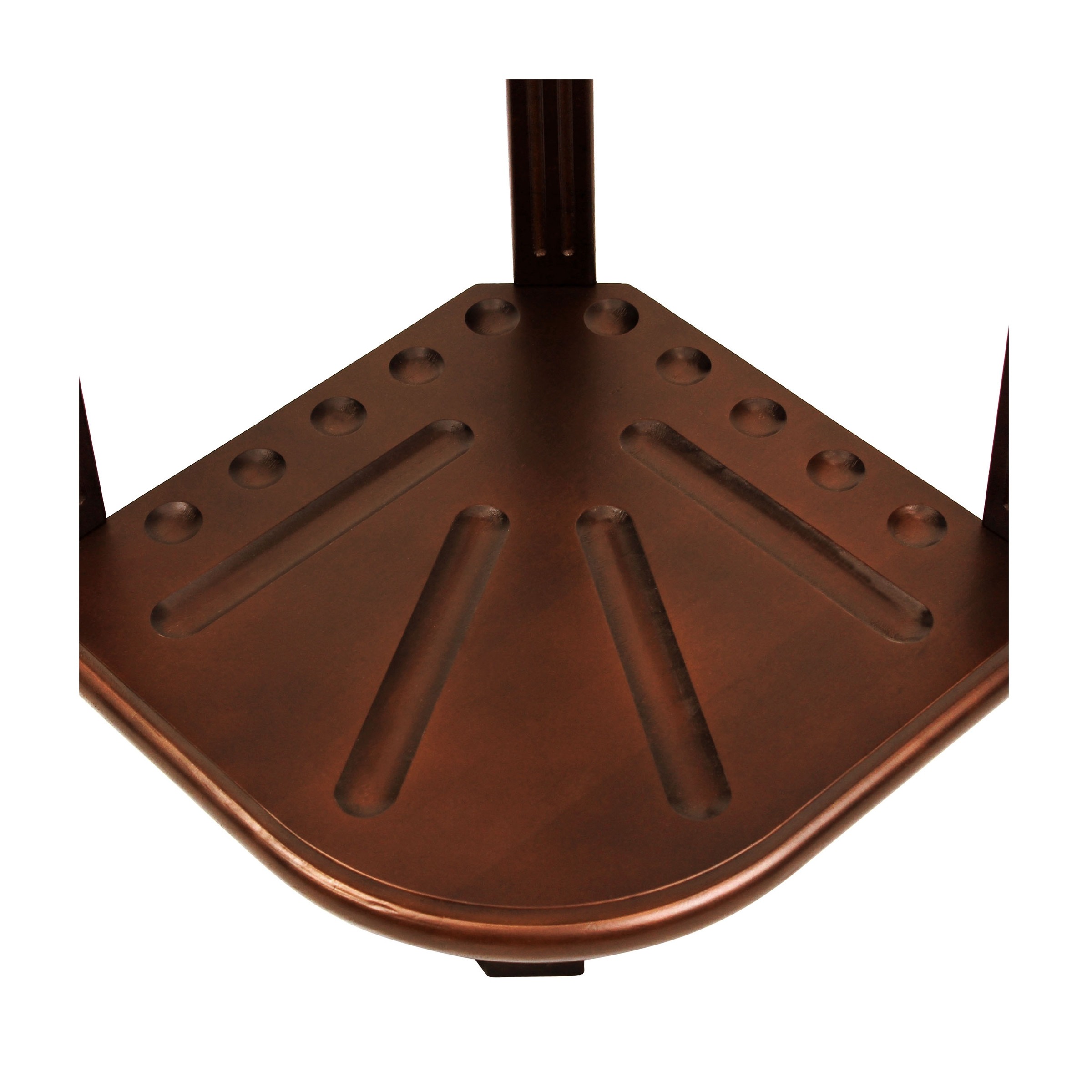 Double Thick Corner Cue Rack - Antique Walnut - Elite Home Gamerooms