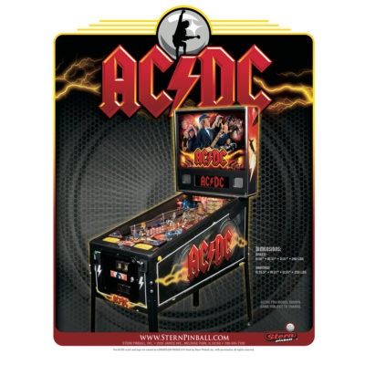 AC/DC Pro Pinball Machine - Elite Home Gamerooms