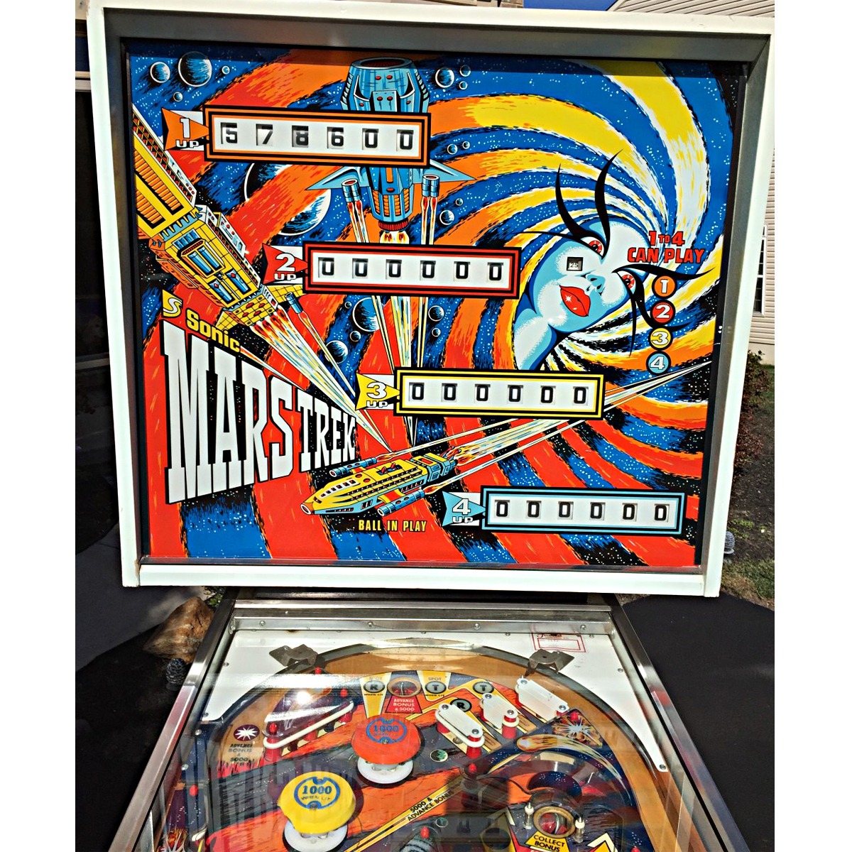 mars trek pinball machine for sale