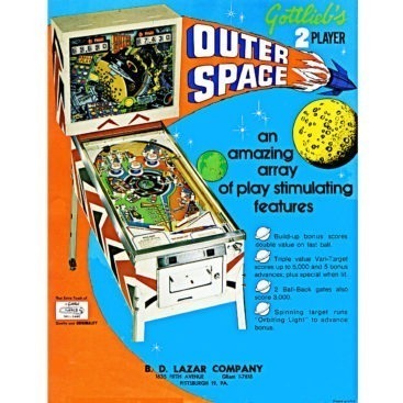 gottlieb outer space pinball machine