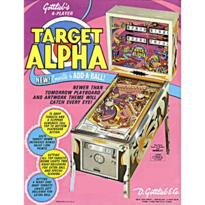 Target Alpha Pinball Flyer