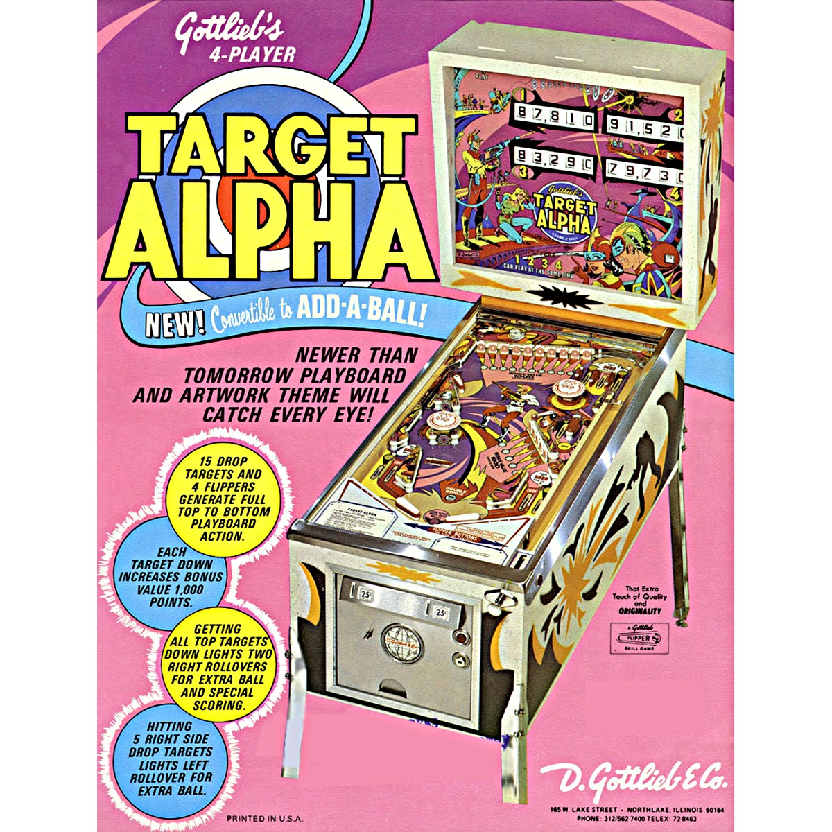 Target Alpha Pinball Machine Elite Home Gamerooms