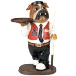 Bulldog Waiter Statue