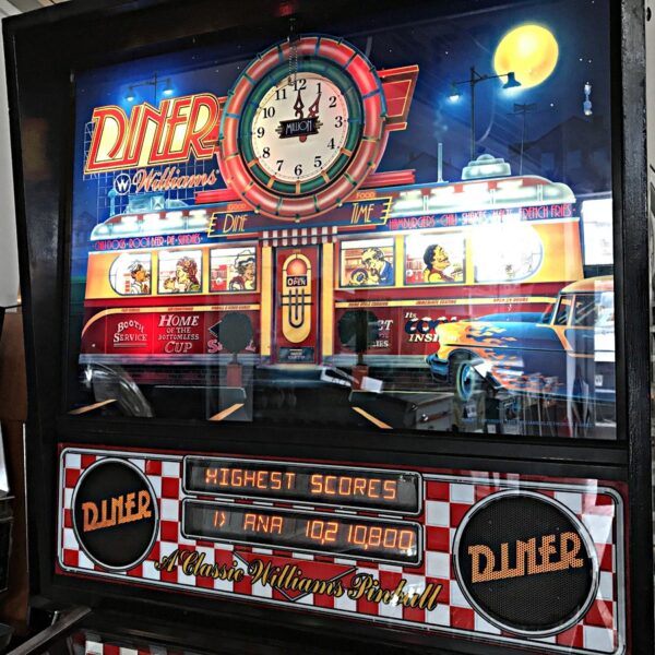 Diner Pinball Machine backglass