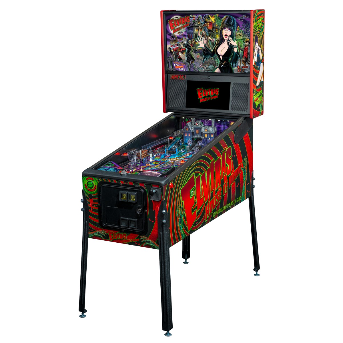 Elvira's House of Horrors Premium Pinball Machine Elite Home Gamerooms