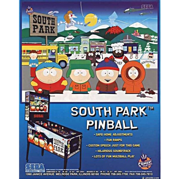 South Park Pinball Flyer 600x600 - South Park Pinball Machine