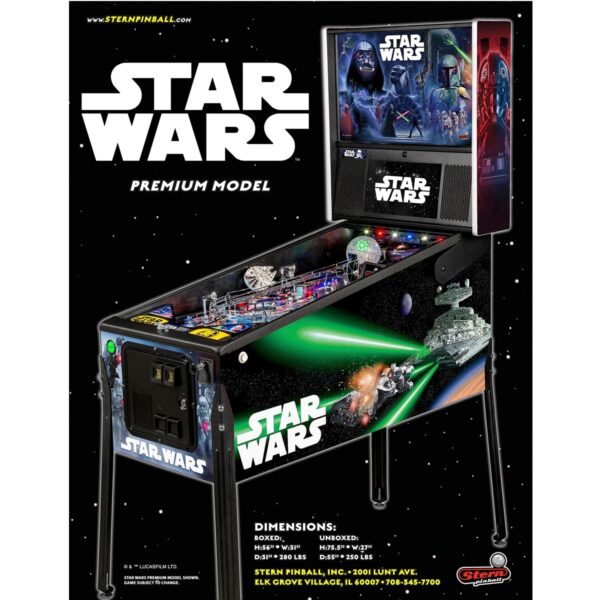 Star Wars Premium Pinball Flyer