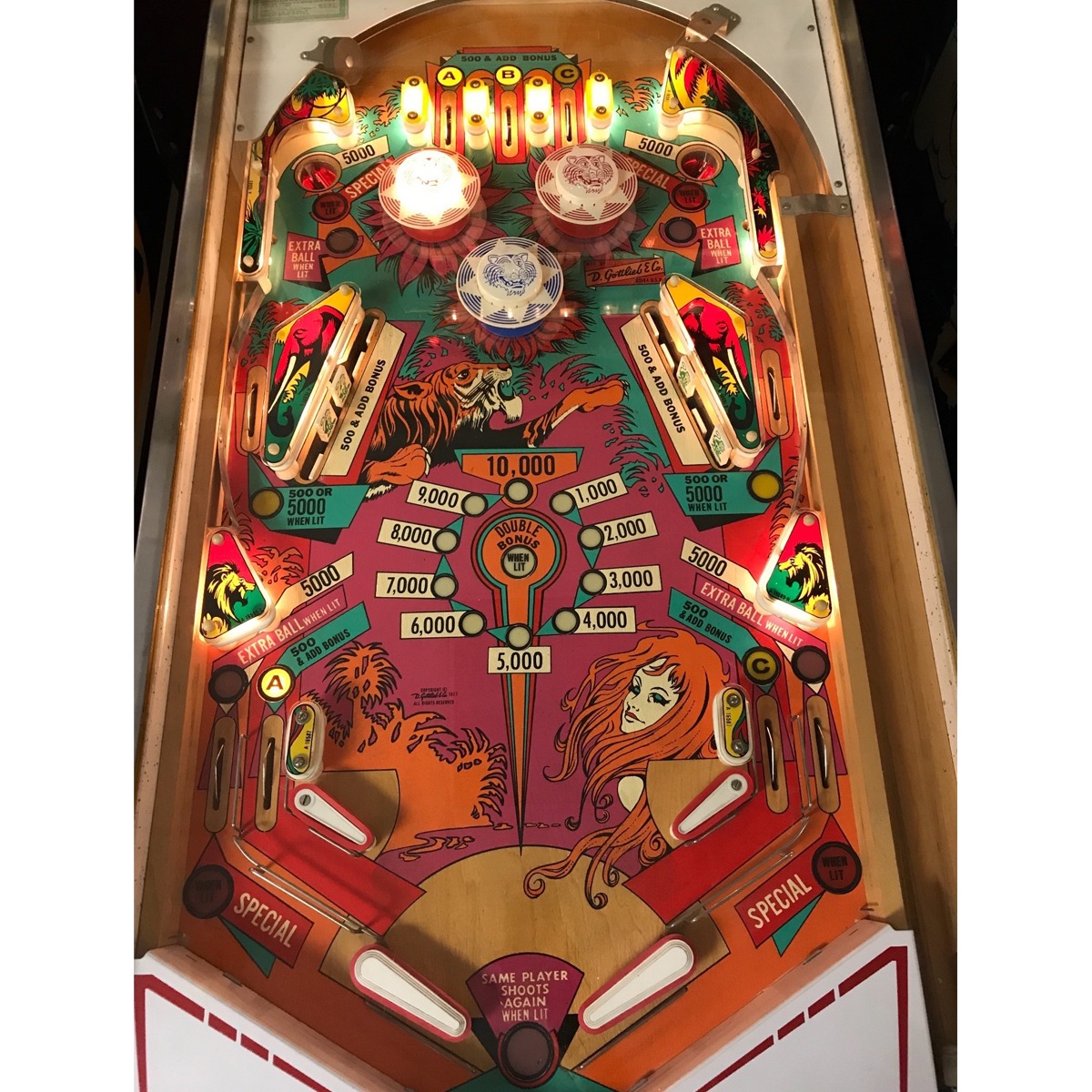 Jungle Queen Pinball Machine Elite Home Gamerooms