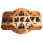 Pac-Man Cave Maple Wooden Plaque