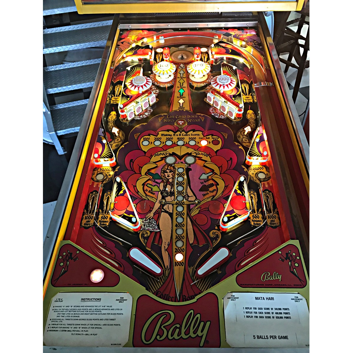 Mata Hari Pinball Machine Elite Home Gamerooms