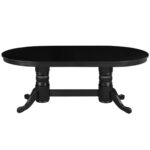 Texas Hold Em Poker Table with Dining Top – Black 2